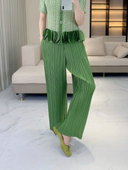 Pleated Pull-On Trousers & Jacket