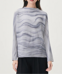 Luxury Micro-Pleated Knit Top
