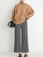 Luxury 3D Geometric Plissé Jacket