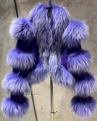 Couture Sheepskin & Fox Fur Coat