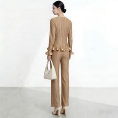 Elegant Pleated Pant & Top Set