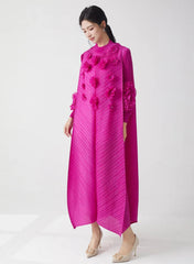 Luxe Pleated Dress with Sleeves