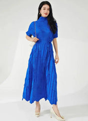 Elegant Pleated Kaftan Dress