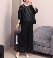 Luxury Pleats Formal Pant Set
