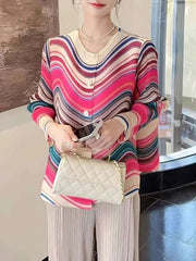 Truly Plisse Wavy Blouse Top