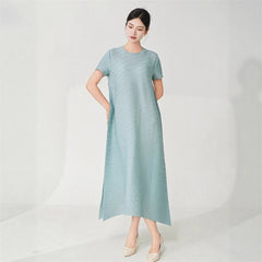 Couture Plissé Japanese Midi Dress
