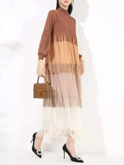 Luxury Pleated Fringe Dress