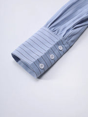 Oversized Pinstriped Blouse