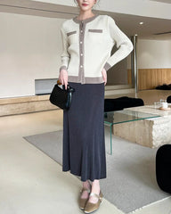 Luxury Plissé Button-Front Top