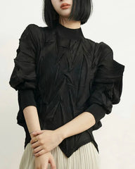 Geometric Micro-Pleated Top