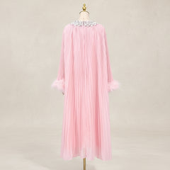 Formal Luxury Diamond Plissé Dress