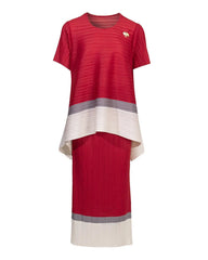 Elegant Pleated Tunic Skirt Set