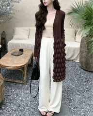 Plissé 3D Bubble Cardigan