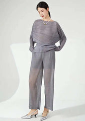 Classy Pleated Boat Neck Top