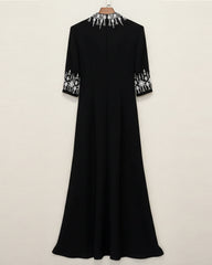 High Neck Embellished Formal Dress