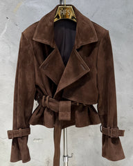 Luxury Lambskin Suede Jacket