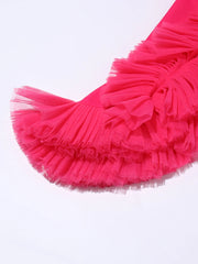 Luxury Ruffle-Sleeve Sequin Dress