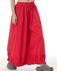 Avant-Garde Ruffled Hem Pants