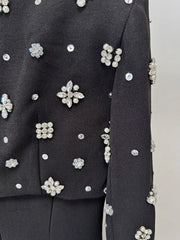 Luxury Formal Crystal Cape Dress