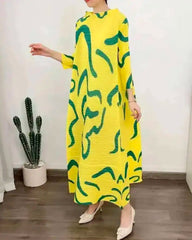 Luxury Plisse Kaftan Dress