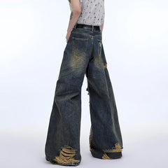 Men's Essential Streetwear Distressed Baggy Jeans