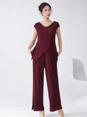 Japanese Pleated Tank & Pants Set - Truly Luxe