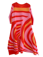 Elegant Swirl Pleated Dress