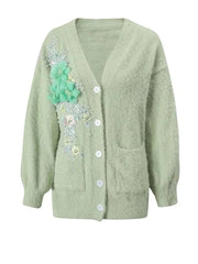 Luxury Floral Knit Cardigan