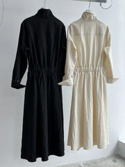 Luxe Cotton Blend Belted Dress
