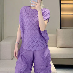 Luxe Pleated Crinkled 2-Piece Set