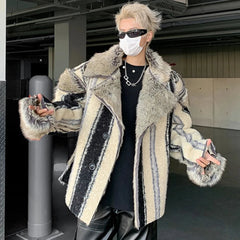 Men's Reversible Cropped Faux Fur Coat