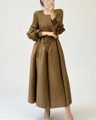 Luxury Pleated Modest Dress