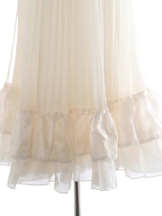 Luxury Pleated Tulle Maxi Skirt