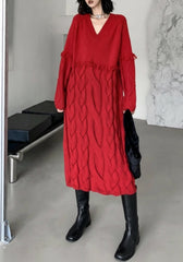 Premium 3D Cable Knit Dress