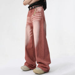 Men's Faded Wash Baggy Jeans