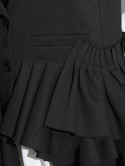 Luxury Ruffle Asymmetrical Vest