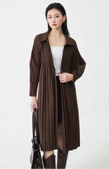Luxury Pleated Trench Coat