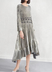 Luxury Ruffle Pleated Dress