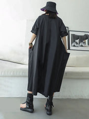 Premium Oversized A-Line Dress with Modern Drape