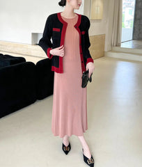 Luxury Plissé Button-Front Top