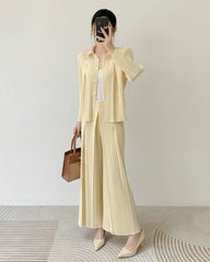 Cozy Pleated 2-Piece Set