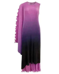 Asymmetric Pleated Trouser Set