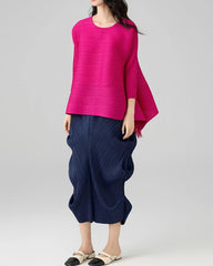 Luxury Plissé Sculptural Draped Skirt