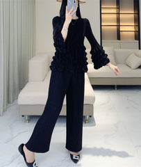 Luxury Bubble Pleats Top & Pants