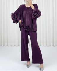 Luxurious Pleated Pants Set
