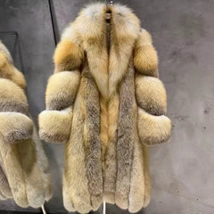Full-Length Gold Fox Fur Coat