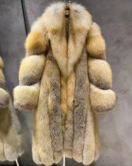 Full-Length Gold Fox Fur Coat