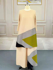 Oversized Pleated Tunic & Palazzo Set