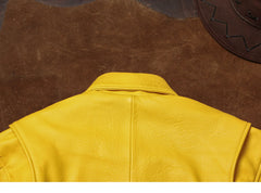 Men's Faux Leather Bomber Jacket