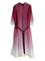 Truly Plissé Long Wrap Coat